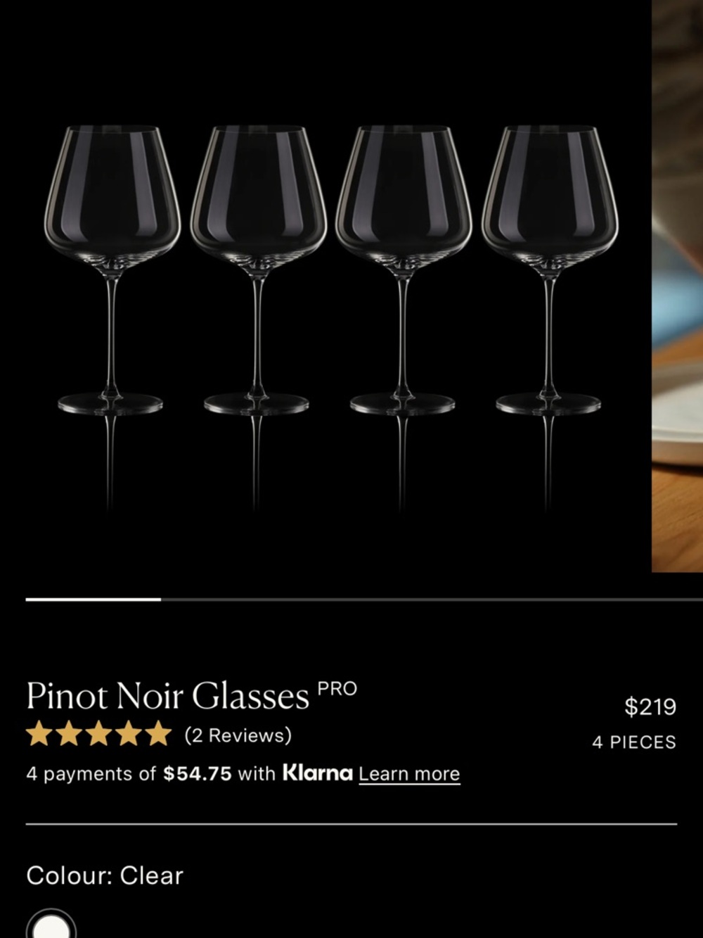 Fable Pinot Noir Wine Glasses PRO - Clear (4 Pack)